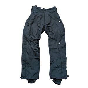 BURTON Snowboard Ski Pants Mens S Small Unisex Black Cargo With Suspenders